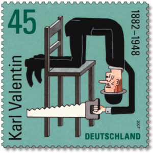 Briefmarke zu Ehren von Karl Valentin 