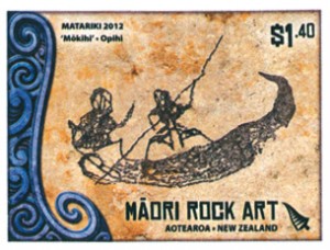 Die Felskunst der Maori.