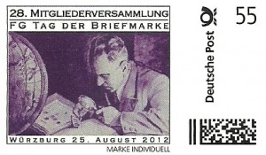 Das Motiv der Sondermarke zum Tag der Briefmarke 1942 findet sich als Abbildung auf einer aktuellen Marke Individuell wieder.