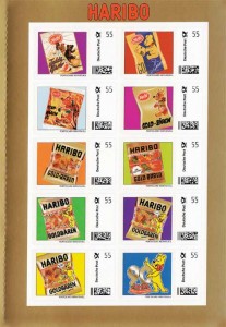 Haribo-Goldbären als Briefmarken.