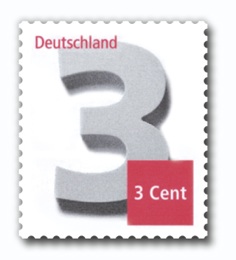 Dauermarke Ziffernzeichnung 3 Cent Deutschland