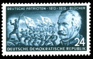 Bluecher auf Briefmarke der DDR