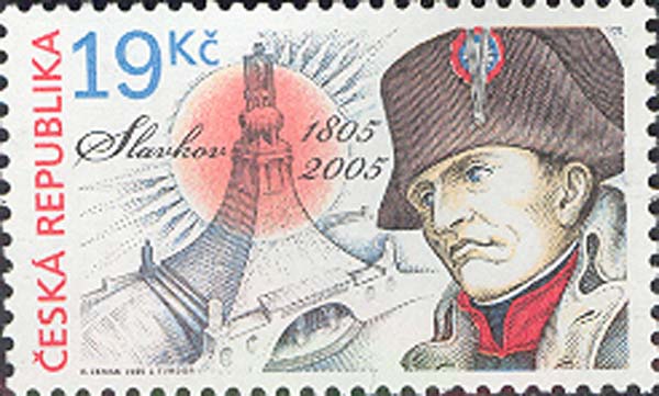 Napoleon in Osteuropa auf tschechischer Briefmarke