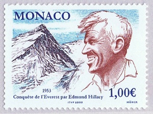 Briefmarke Edmund Hillary Monaco 2003 Briefmarke-Edmund-Hillary