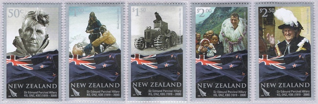 Briefmarken Neuseeland Edmund Hillary 2008 Edmund-Hillary2008