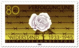Die „Weiße Rose“ wurde zum Symbol für Mut, Frieden und Freiheit. Diese Bund-Marke von 1983 war der Widerstandsbewegung gegen den Nationalsozialismus gewidmet.
