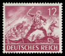 Deutsches Reich 1943 Heldengedenktag 12 Pf Stürmende Infanterie MiNr. 836