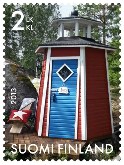Plumpsklo_Briefmarke_Finnland_Leuchtturm