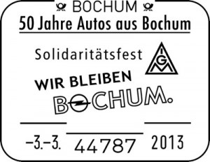 Sonderstempel zum Solidaritätsfest in Bochum.