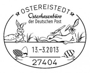 Ostereistedt: Stempel für die Osterpost.