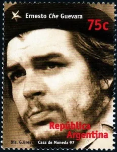 Ernesto Che Guevara auf Briefmarke aus seinem Geburtsland Argentinien