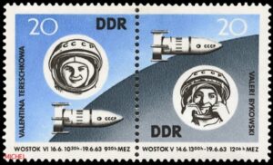 DDR 1963 Briefmarken Gruppenflug Wostok 5 und 6 MiNr. 970, 971