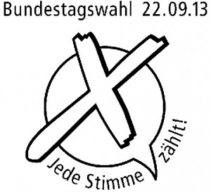 Stempel zur Bundestagswahl.