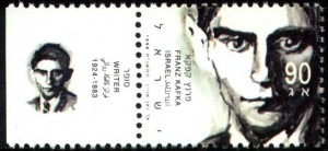 Briefmarke aus Israel von 1998 mit Franz Kafka.