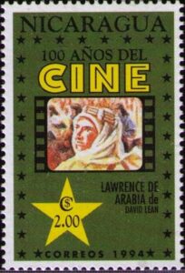 Der Kinofilm "Lawrence von Arabien" auf Briefmarke aus Nicaragua