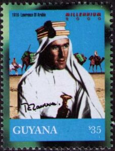 Thomas Edward Lawrence auf Briefmarke aus Guyana
