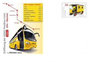 Am 1. Oktober erscheint der Umschlag zur Einführung des Postbusses.