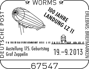 Sonderstempel Worms Zeppelin 1913