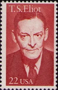 Thomas Stearns Eliot auf Briefmarke aus den USA von 1986