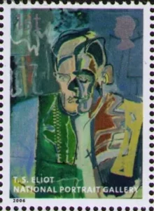 T. S. Eliot auf Briefmarke aus Großbritannien von 2006