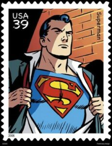Superman auf Briefmarke aus den USA von 2006 Superman auf Briefmarke aus den USA von 2006