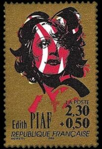 Edith Piaf auf französischer Briefmarke von 1990