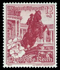 Prinz Eugen auf Winterhilfswerk-Briefmarke vom Deutschen Reich 1938 Prinz Eugen auf Winterhilfswerk-Briefmarke vom Deutschen Reich 1938
