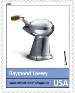 Bleistiftanspitzer von Raymond Loewy auf Briefmarke aus den USA 2011