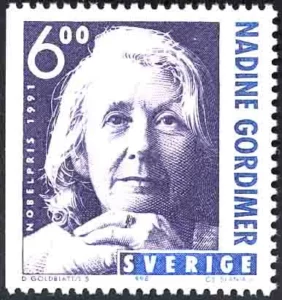 Schweden 1998 Briefmarke Nadine Gordimer MiNr. 2082 1998 ehrte Schweden die Literatur-Nobelpreisträgerin von 1991 philatelistisch, MiNr. 2082.
