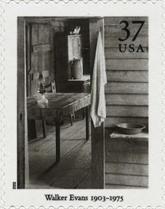 Foto von Walker Evans auf amerikanischer Briefmarke 2002