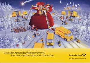 Der Weihnachtsgruß der Deutschen Post verbreitet winterliche Stimmung.