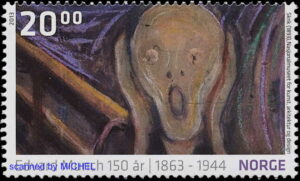 Edvard Munchs Schrei auf norwegischer Briefmarke von 2013