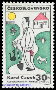 Karel Capek auf Briefmarke aus Tschechien 2010