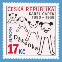 Karel Capek auf Briefmarke aus Tschechien 2010