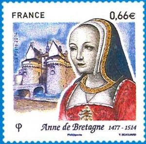 Anne de Bretagne auf Briefmarke