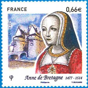 Anne de Bretagne auf Briefmarke