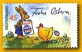 Deutschland 2014: Briefmarke Gaymann zu 45 Cent "Frohe Ostern"
