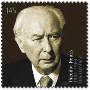 Theodor Heuss auf Briefmarke von 2009