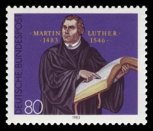 Martin Luther auf Briefmarke von 1983 Martin Luther auf Briefmarke von 1983