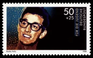 Buddy Holly auf Briefmarke von 1988