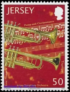 Edward Elgars Pomp and Circumstances auf Briefmarke aus Jersey 2011