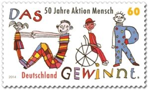 50 Jahre Aktion Mensch Briefmarke
