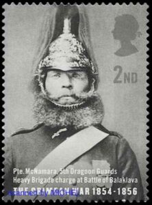<em>Zum 150. Jahrestag des Krimkriegs präsentierte Großbritannien 2004 Fotografien britischer Soldaten und Offiziere auf einem Briefmarken-Satz.</em>