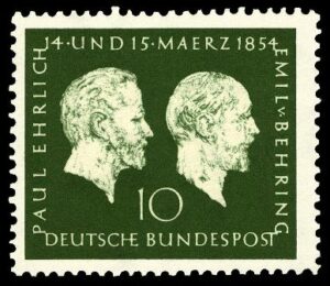 Bereits 1954 erschienen beide Forscher gemeinsam auf einer Briefmarke, MiNr. 197.