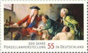 Briefmarke zu 300 Jahren Porzellanherstellung von 2010