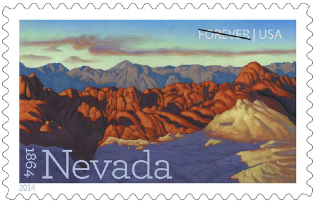 Nevada auf Briefmarke