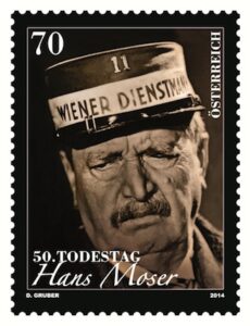 Österreichische Gedenkmarke zu Ehren Hans Mosers.