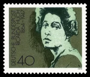 Ricarda Huch auf Briefmarke von 1975