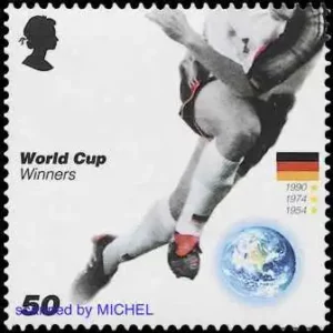Briefmarke zur Fußball-WM 2006 aus Großbritannien 