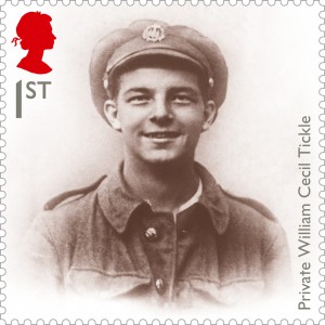 Briefmarke Großbritannien, Private William Cecil Tickle, 2014
